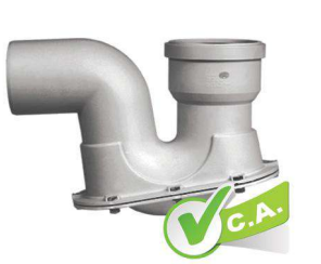 سیفون با دریچه بازدید + بست ویژه